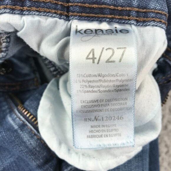KENSIE Womens Size 4/27 Mid Rise Medium Wash Stretch Denim Skinny Ankle Jeans - Picture 7 of 15